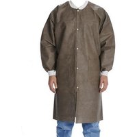 “Extra-Safe 3 Pocket SMS Lab Coat, Coffee, Medium“