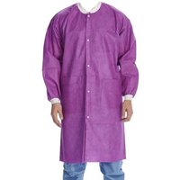 “Extra-Safe 3 Pocket SMS Lab Coat, Plum, Medium“