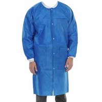 “Extra-Safe 3 Pocket SMS Lab Coat, Royal Blue, Large“