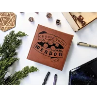 Choose Your Weapon Vegan Leather Dice Box for DnD