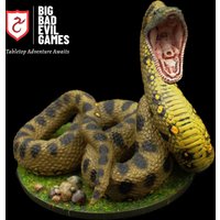 Pre-painted Giant Constrictor Snake Miniature | perfect for DnD or Pathfinder tabletop adventures