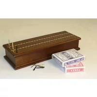Cribbage | Inlaid Wooden Cribbage Box with Card Decks
