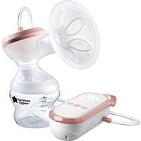 Tommee Tippee Made for Me Single Electric Breast Pump, Massaging Silicone Cup, USB Rechargeable, Quiet, Portable, Express Modes, Baby Bottle Included