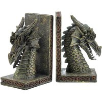 Hand Painted | Fierce Dragon Bookends