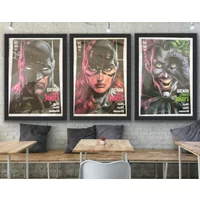 Set of 3 Joker, Batman, Catwoman Black Label A2 Prints