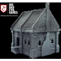 Cottage stone house model | High quality 3D perfect for 28mm scale tabletop gaming including D&D