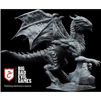 Ancient Red Dragon Miniature | Gargantuan size - Perfect for Dungeons and Dragons, Pathfinder