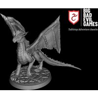 Adult Silver Dragon Miniature | 28mm Scale - Huge size - Perfect for Dungeons and Dragons, Pathfinder