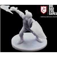 Dwarf Fighter with Axe and Shield Miniature | this dwarven adventurer is perfect for D&D and other tabletop roleplaying games