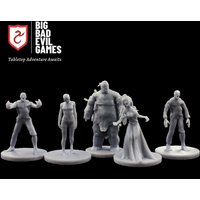 Zombie Miniature Set 1 | this 5 piece undead set of minis is perfect for D&D, Zombicide, Pathfinder and other scale wargames