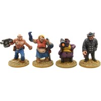 Pre-painted Cyberpunk Team 3 | The Wierd Ones - 25mm Scale Metal Cast Miniatures