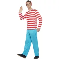 Mens Where's Wally? Full Mens Costume | Halloween