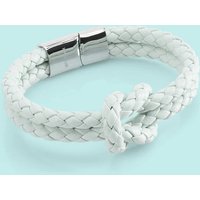 SERASAR Light Blue Leather Infininty Knot Bracelet with Gift Box