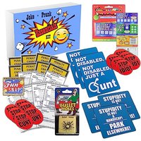 Ultimate Car Prank Kit - Ignite the Fun with Humorous Vinyl Car window and bumper Stickers, Faux prank joke Parking Tickets, and Surprise Bonus Items!