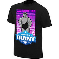 WWE Andre The Giant ' Neon Collection Authentic T-Shirt - Black