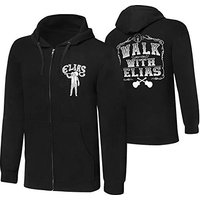 WWE Elias "Walk With Elias" Full-Zip Hoodie Sweatshirt - Black