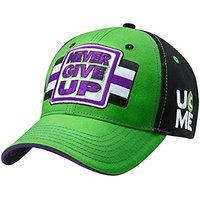 WWE John Cena Green Purple Never Give Up Baseball Cap Hat