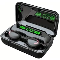 TWS Wireless 5.3 Earphone In-Ear Earbuds Digital Display Charging Compartment Binaural Earphones - Black
