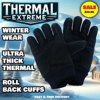 Extra Warm Lorenz - Thermal Extreme Gloves - Cozy Thick Winter Insulation -Black