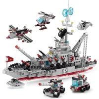Build A Brick Military Frigate – 554pcs | Naval Vessel Model