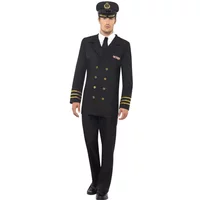 Navy Officer Men's Large Fancy Dress Costume | Smiffys