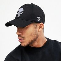 The Punisher - Black Skull Embroidered Baseball Cap
