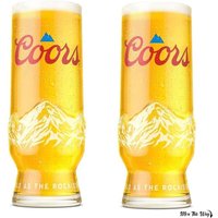 Coors Light 2021 Edition nucleated 20oz - Set of 2 Pint Glass - Mountain Design