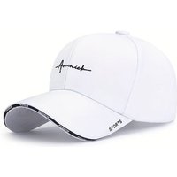 Women's Simple Versatile Breathable White Sports Baseball Cap