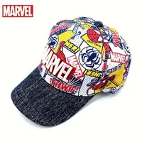 Spider-Man Pattern Kids Baseball Cap with Black Denim Peak