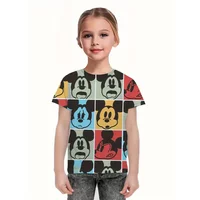Disney Mickey Mouse Block Print Girls T-shirt