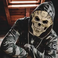 Deluxe Full Head Skull Mask - Spooky Latex Skeleton Helmet for Halloween