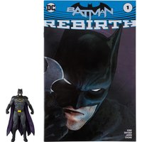 McFarlane Toys | 3-Inch DC Batman Action Figure with Collectible Rebirth Comic Book