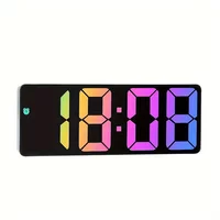 LED Digital Alarm Clock with Temperature Display - Black