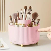 LuxeCraft 360° Rotating Makeup Brush Holder - Pink