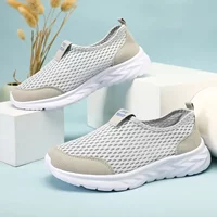 Men's Slip-On Breathable Mesh Sneakers - Light Grey