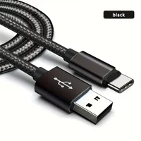 Fast Charging USB Type C Charging Cable 1m - Black