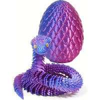 3D Printed Two Tone Snake and Egg - 30 cm