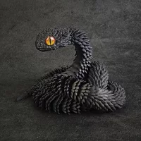 3D Printed Black Snake - 30 cm