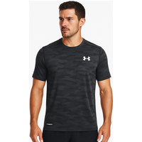Under Armour Men's Heatgear Camo Black T-Shirt – Breathable, Fitted Gym & Training Top