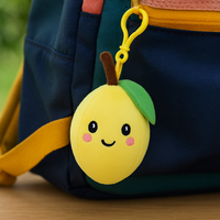 Foodies Lemon Plush Keychain – Cute Clip-On Bag Accessory for Kids & Adults