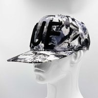 HUF - Summer Wide Flat Brim Embroidered Baseball Cap | Colourful Flower Pattern & Double Snap