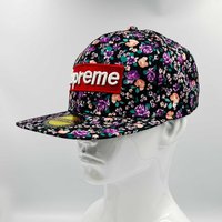 Supreme - Summer Wide Flat Brim Embroidered Baseball Cap | Colourful Flower Pattern & Double Snap