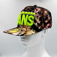 Vans - Summer Wide Flat Brim Embroidered Baseball Cap | Colourful Flower Pattern & Double Snap