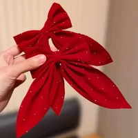 Red Double Bow Hair Clips – 2 Pack