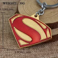 Superman Metal Keychain – Iconic Red & Gold “S” Emblem Key Ring