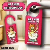 No.1 Mum Bathroom Door Sign – Funny Novelty Door Hanger – Mum Gift