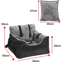 Pet Car Booster Seat for Small Dogs and Cats with Storage