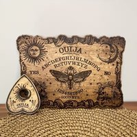 Vintage Style Wooden Ouija Board with Planchette – 30cm Spirit Board Set