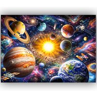 Solar System Poster A3 – Space Wall Art – Planets Galaxy Universe Print – Astronomy Educational Poster
