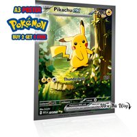 Pikachu Pokémon Trading Card Poster A3 – Pikachu EX Wall Art Print